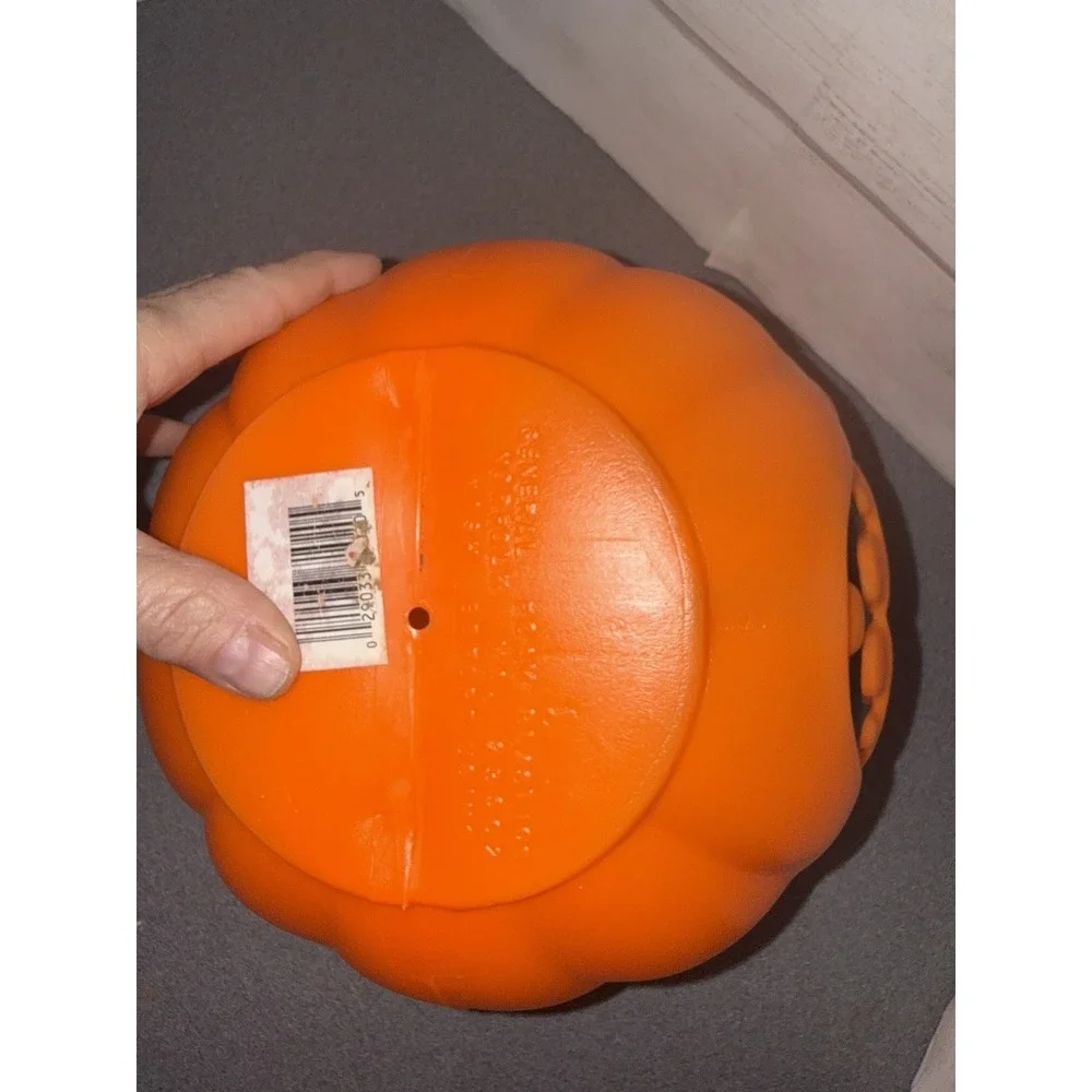 VTG Halloween Jack-O-Lantern Blow Mold Candy Pail Bucket General Foam Plastics‎